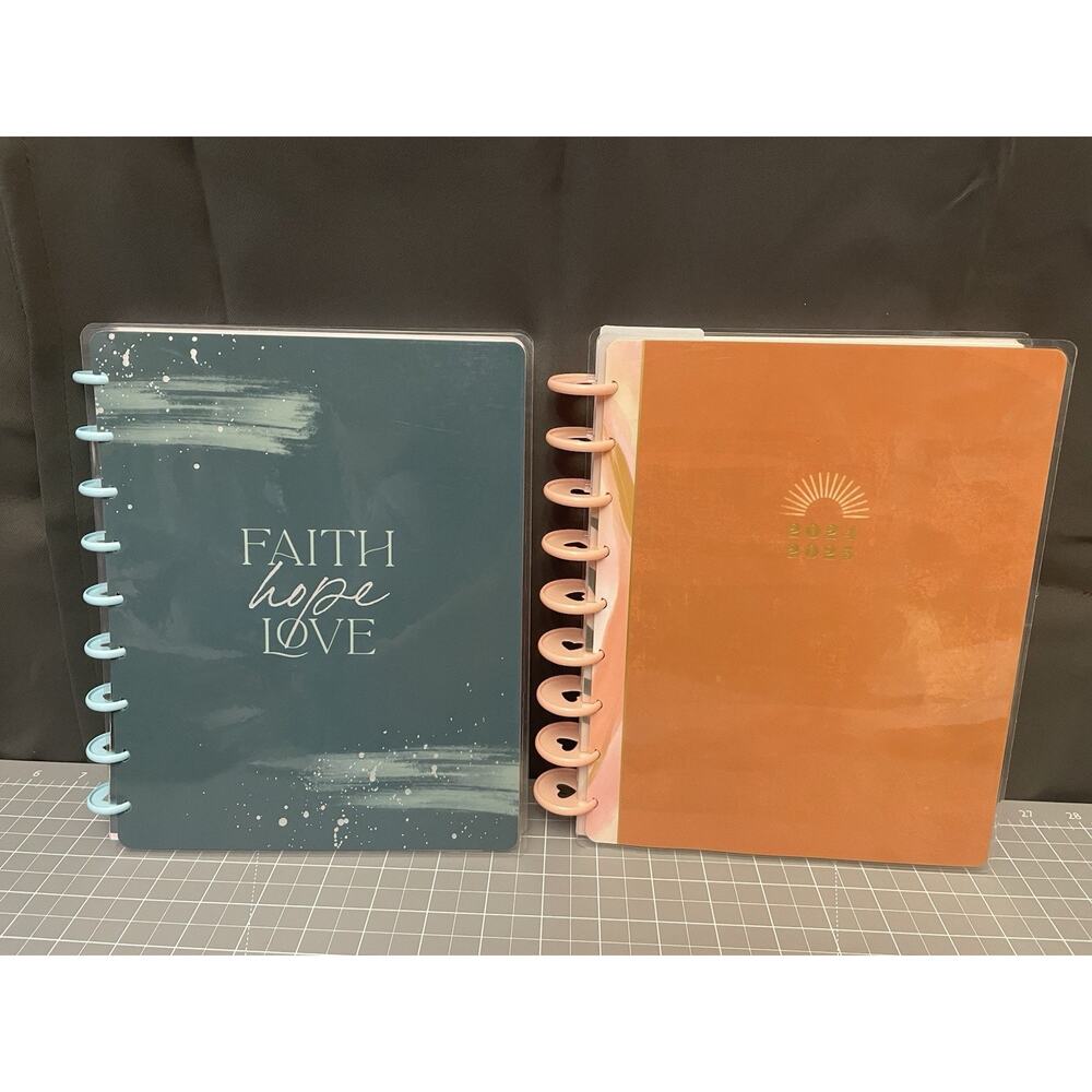 Happy Planner Classic Neutral w/6mo Vertical Checklist Layout & Faith Notebook